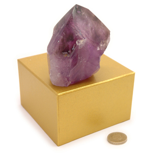 Amethyst Crystal, Partly Polished. Comes in Small Gold Gift Box. Reiki Charged by Reiki Master