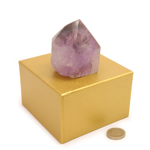 Amethyst Crystal - partly polished. Comes in Gold Gift Box. Reiki Charged by Reiki Master
