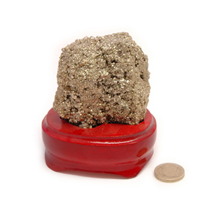Iron pyrite (Fool's Gold), Comes On Wooden Display Stand. Boxed. Reiki Charged by Reiki Master