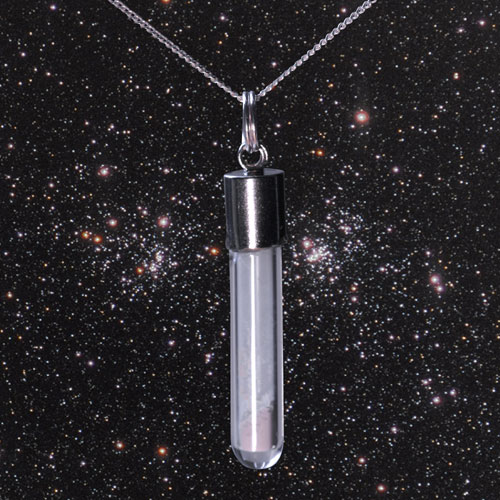Mars Dust Test-Tube Pendant on 18 Inch Chain. Boxed. Genuine Mars Dust with Certificate