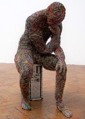 Electric Thinker Wire Sculpture