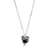 Silver Heart Pendant with Iron Meteorite Fragment on 18 Inch Chain. Boxed with Certificate - view 1
